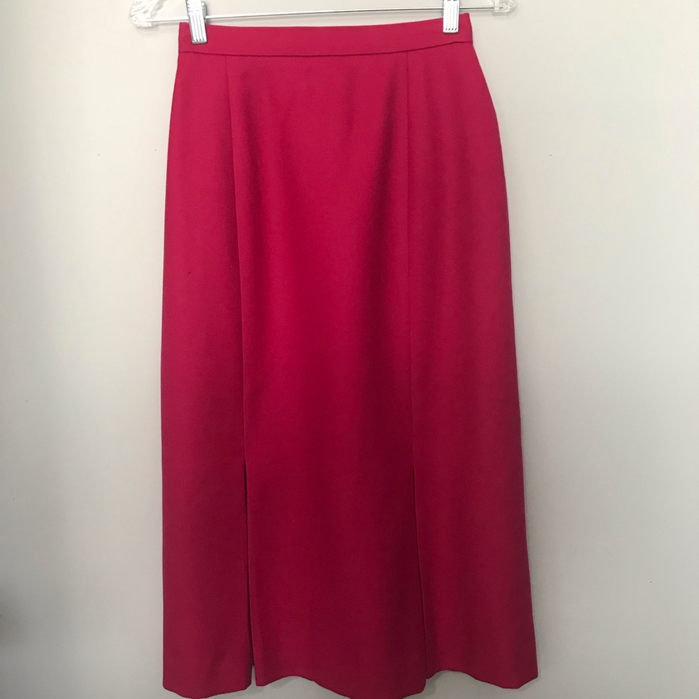 J Michaels 100% Wool Fuchsia Vintage Skirt